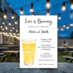 let love brew invitation printed