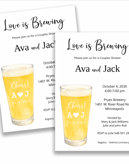 love is brewing invite