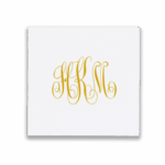 monogram cocktail napkins
