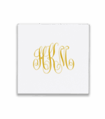 monogram cocktail napkins