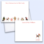 christmas dog personalized stationery