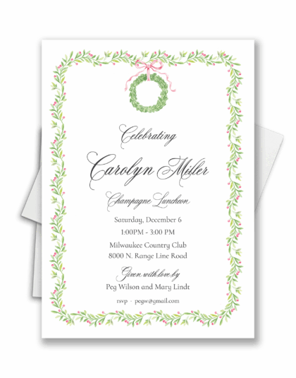 holiday bridal shower invitation