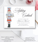 nutcracker holiday cocktail party invitation