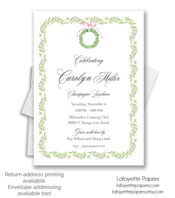 elegant bridal shower invite