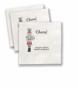 “Cheers!” Personalized Holiday Cocktail Napkins – Custom Party Napkins • Set of 100