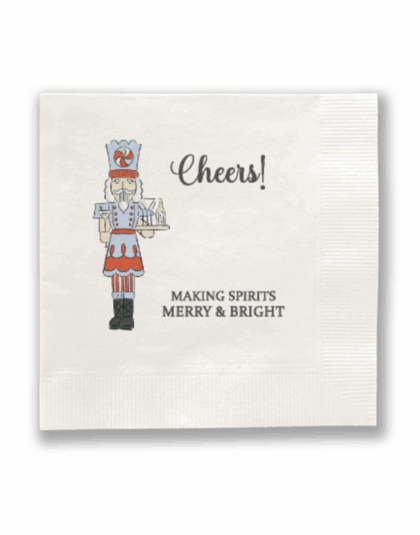 “Cheers!” Personalized Holiday Cocktail Napkins – Custom Party Napkins • Set of 100