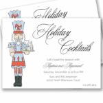nutcracker christmas cocktail party invitation