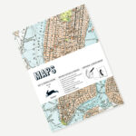 Maps wrapping paper book