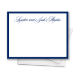 Classic Script Flat Note Cards for couples