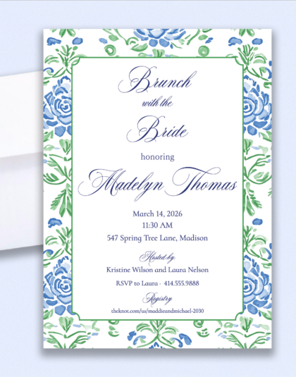 custom printed bridal shower invitations