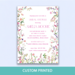 wildflower bridal invitation