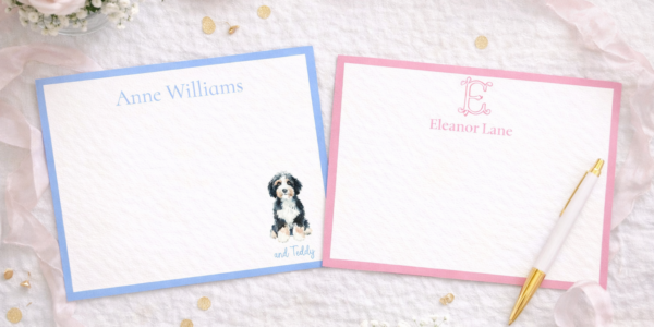 personalized-note-cards-lafayette-papers personalized note cards designed by Lafayette Papers