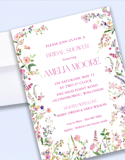 summer bridal shower invitation