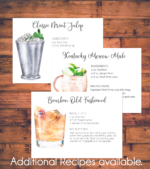 Kentucky Derby Cocktail Recipe Cards