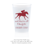 and they're off! Cheers to Derby Day frosted cup for derby party.