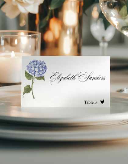 wedding table cards printed and folded