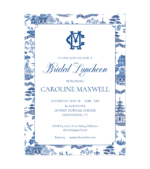 chinoiserie bridal shower invitation