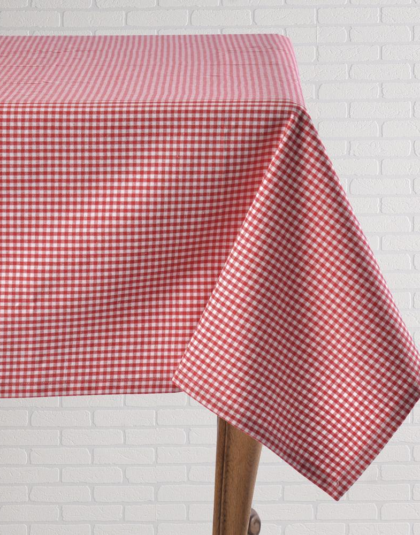 Red Gingham woven tablecloth