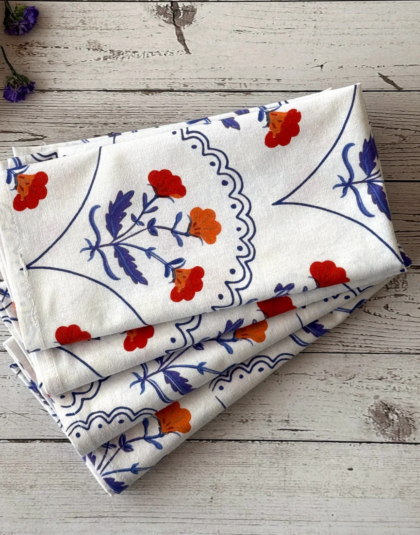 cloth dinner napkin french inspired red white and blue