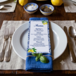 Menu Card Italian Dinner