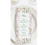 Menu Card Wildflowers