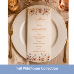 fall wildflower bridal shower invitation collection