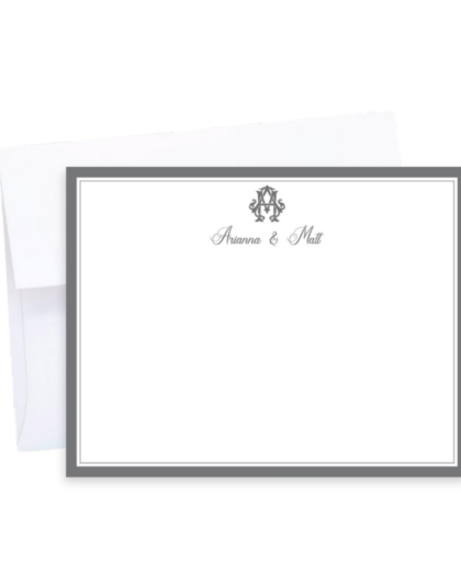 couples initial personalized note cards