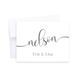 family name personalized note cards