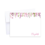 floral personalized note cards