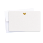 gold foil heart personalized note card