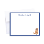 golden retriever personalized note cards