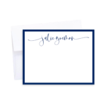 modern script personalized note cards