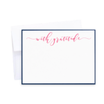 with gratitude raised ink personalized note cards