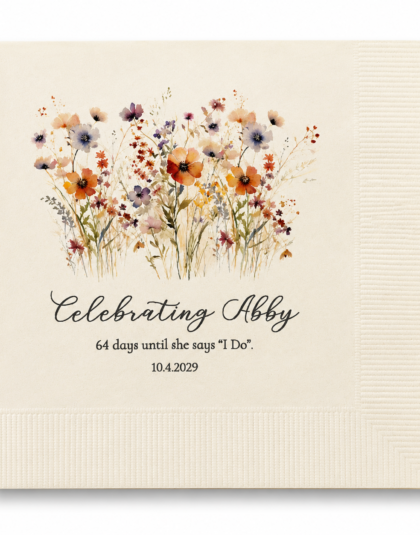 Fall Floral Cocktail Napkins