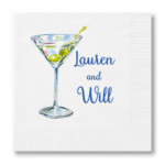 Personalized Martini Glass Cocktail Napkins