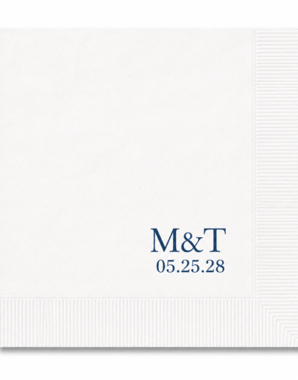 Personalized Couples Initials Cocktail Napkins