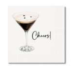 Personalized Espresso Martini Glass Cocktail Napkins