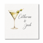 Personalized Martini Glass Cocktail Napkins