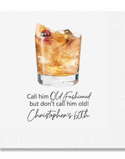 Personalized Old Fashioned Cocktail Napkins