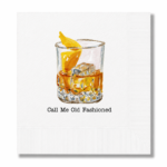 Personalized cocktail napkin featuring the phrase "Call Me Old Fashioned"