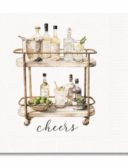 Personalized Stock the Bar Cart Cocktail Napkins