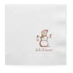 Let It Snow Snowman Cocktail Napkins - Image 6