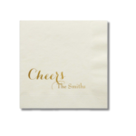 Cheers personalized cocktail napkins with family name