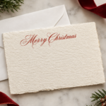 Handmade Paper Merry Christmas Note Cards