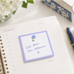 hydrangea post it notes