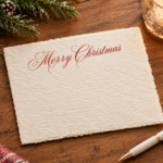 Handmade Paper Merry Christmas Note Cards - Image 2
