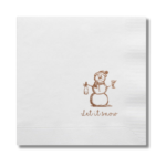 Let It Snow Snowman Cocktail Napkins - Image 4